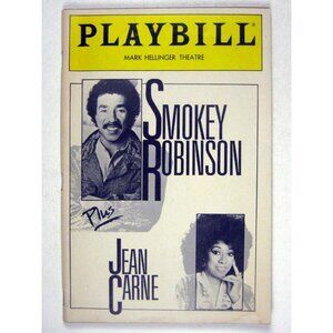 Smokey Robinson Playbill Opening Night December 1986 Jean Carne Broadway